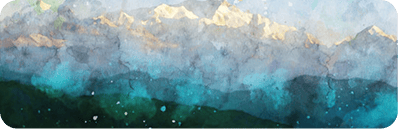 Watercolor mountain landscape