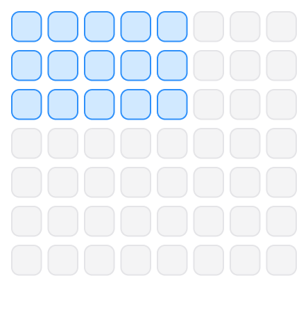 Table cell selection grid